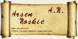 Arsen Moskić vizit kartica